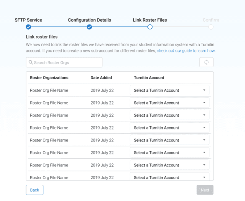 Roster sync - Step 3